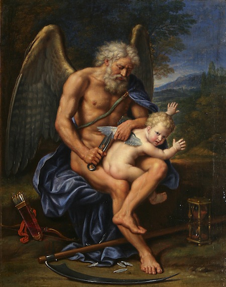 Pierre Mignard (1610-1695) - Time Clipping Cupid's Wings (1694)